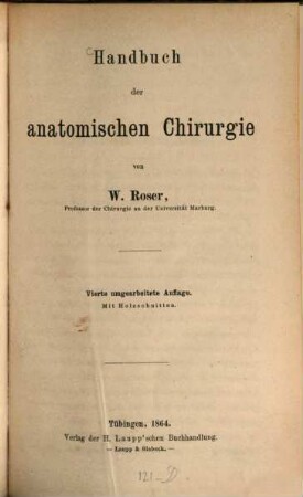Handbuch der anatomischen Chirurgie : Mit Holzschnitten