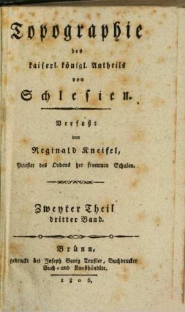 Topographie des kaiserl. königl. Antheils von Schlesien, 2,3