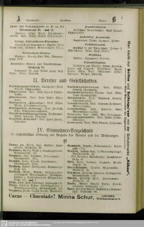 III. Einwohnerverzeichnis : III. Einwohner-Verzeichnis