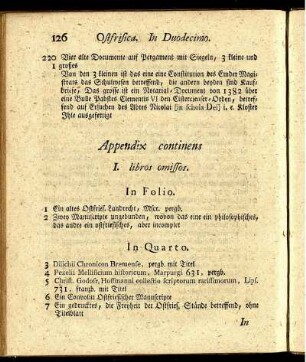 Appendix continens.
