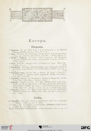Europa (Nr. 1-844)