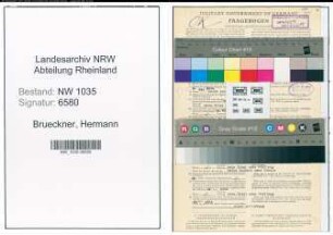 Entnazifizierung Hermann Brueckner , geb. 12.06.1908 (Kaufmaennischer Angestellter)
