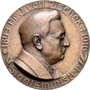Einseitige Medaille auf Johann von Pischek