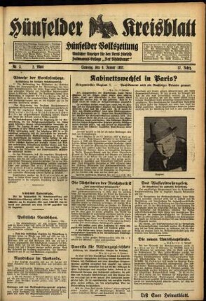 Zweite Ausgabe vom Samstag, den 09. Januar 1932.