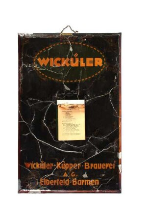 Werbeschild mit Abreißkalender