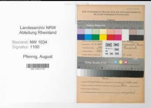 Entnazifizierung August Pfennig , geb. 12.12.1885 (Offizierstellvertreter)