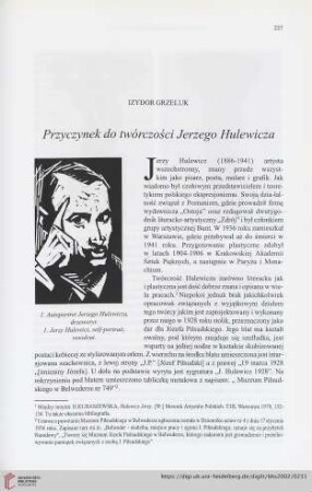 64: Przyczynek do twórczości Jerzego Hulewicza