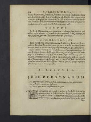 Titulus III. De jure personarum.