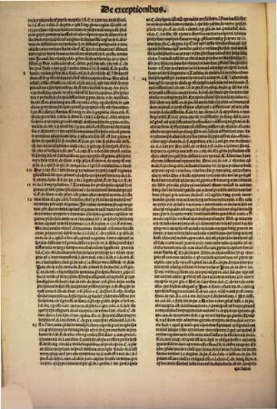 Commentaria in titulum de exceptionibus in secundo libro Decretalium