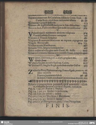 Errata typographica potiora, quae annotare visum
