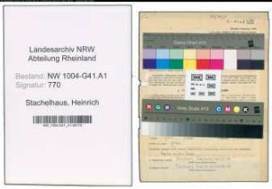 Entnazifizierung Heinrich Stachelhaus , geb. 14.05.1922 (Polizeibeamter)