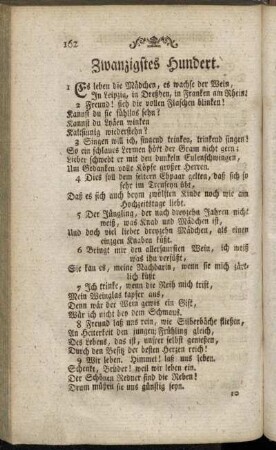 Zwanzigstes Hundert.