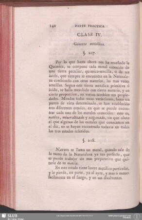 Clase IV. Géneros metálicos