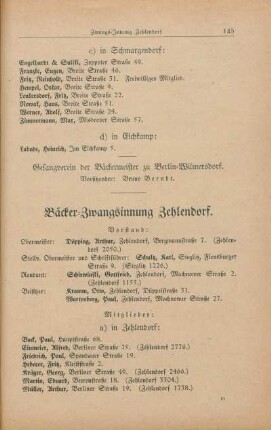 Bäcker-Zwangsinnung Zehlendorf
