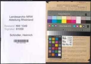 Entnazifizierung Heinrich Schindler , geb. 06.02.1897 (Ingenieur)