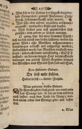 237-245, Das siebende Gebott