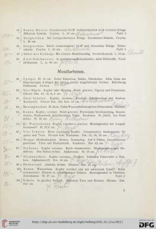 Metallarbeiten (Nr.89-194)