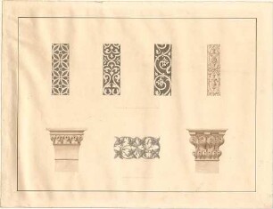 Loeffelholz von Colberg, Hans Carl; Studienzeichnungen - Ornamente u. Kapitelle (Ansichten)