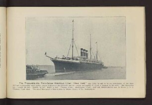 The Trans-Atlantic Twin-Screw American Liner "New York" ...