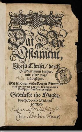Dat Nye Testament, Jhesu Christi
