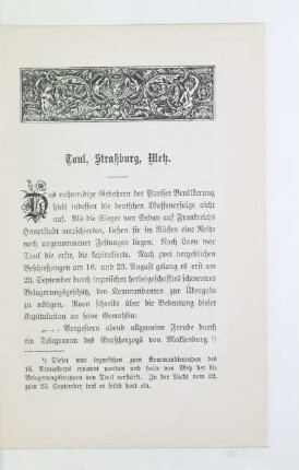 Toul, Straßburg, Metz