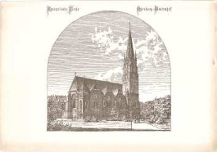 Mecenseffy, Emil Edler von; Nürnberg - Gostenhof, Glockendonstr. 15; Dreieinigkeitskirche - Perspektive