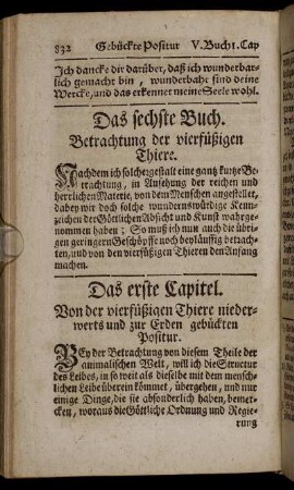 Das sechste Buch. Betrachtung der vierfüßigen Thiere.