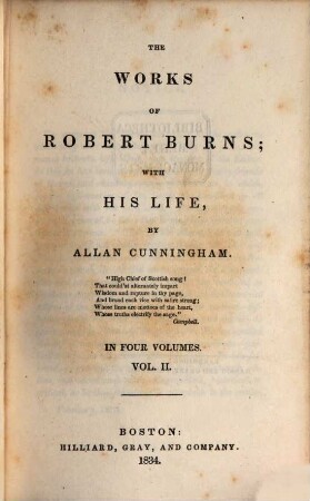 The works of Robert Burns : in four volumes. 2