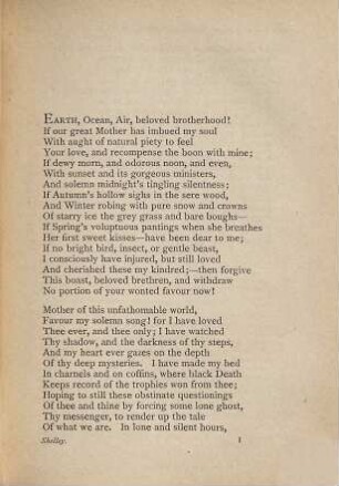 A selection from the poems of Percy Bysshe Shelley