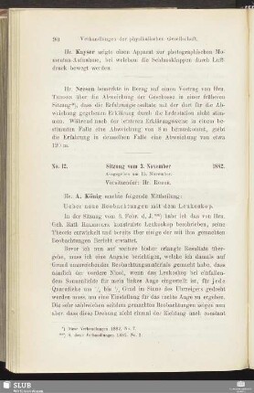 No. 12. Sitzung vom 3. November 1882