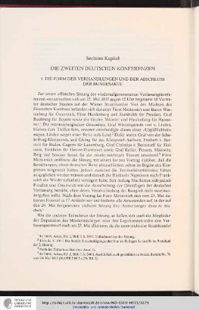 Sechstes Kapitel: Die Zweiten Deutschen Konferenzen