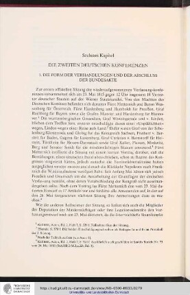 Sechstes Kapitel: Die Zweiten Deutschen Konferenzen