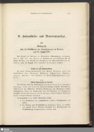 H. Gesundheits- und Veterinärpolizei