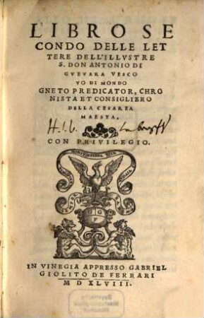 Libro II. delle Lettere