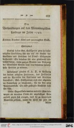 Dritten Bandes Fünf und zwanzigstes Stuek.