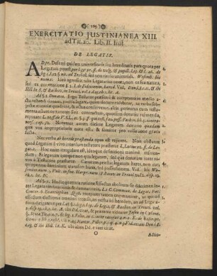 Exercitatio Iustinianea XIII. ad Tit. 20. Lib. II. Inst.