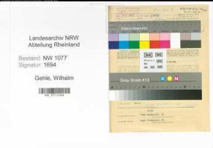 Entnazifizierung Wilhelm Gehle , geb. 25.03.1915 (Polizist)