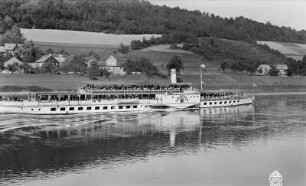 Sächsische Schweiz. Personen-Seitenraddampfer "Leipzig" (1929, Werft Laubegast)