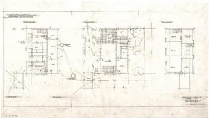 Gsaenger, Gustav; München - Gern, Volpinistr.; Haus Rita Mess - Grundriss Keller, Grundriss EG, Grundriss DG