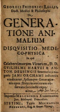 De generatione animalium