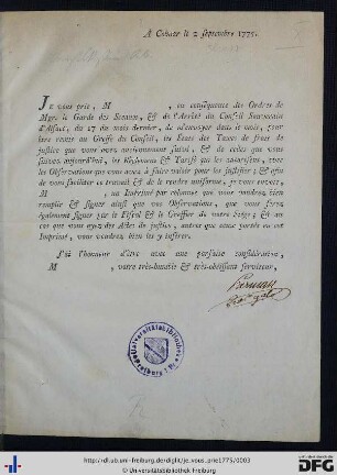 Je vous prie ...