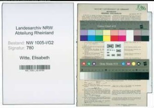 Entnazifizierung Elisabeth Witte , geb. 08.04.1918 (Krankenschwester)