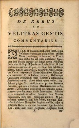 Castruccii Bonamici De rebus ad Velitras gestis commentarius
