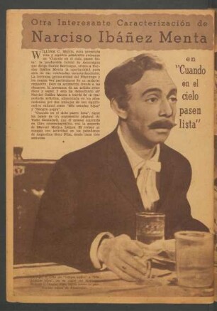 Otra interesante caracterización de Narciso Ibáñez Menta en "Cuando en el cielo pasen lista"