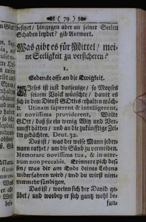 1. Gedencke offt an die Ewigkeit. - [5.] Erforsche alle Tag des Abends dein Gewissen.