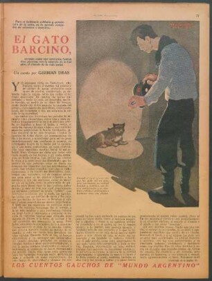 El gato barcino : Un cuento por Germán Dras