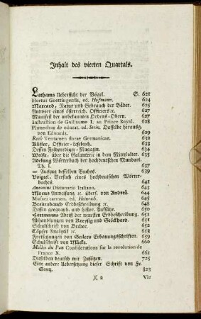 Inhalt des vierten Quartals.