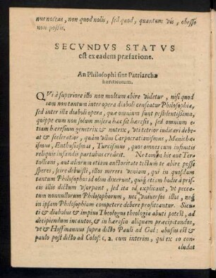 Secundus Status ...