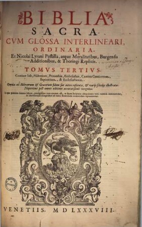Biblia Sacra, 3