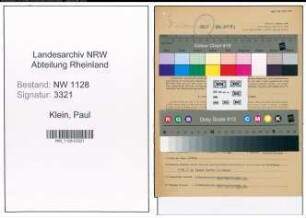 Entnazifizierung Paul Klein , geb. 09.08.1914 (Polizist)